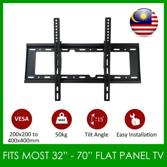 Tilt Led Flat Panel Tv Bracket Wall Mount For 32 70 - How To Put Flat Panel Tv Wall Mount