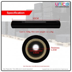 Enhance Packaging with Evio Asia Black Stretch Film - 500mm at Unicomall.com