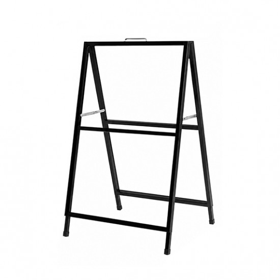 Heavy Duty Portable Iron A-Frame Sign Board Stand 120x80cm Outdoor Advertising Display