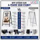 Heavy Duty Portable Iron A-Frame Sign Board Stand 120x80cm Outdoor Advertising Display