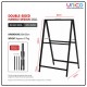 Heavy Duty Portable Iron A-Frame Sign Board Stand 120x80cm Outdoor Advertising Display