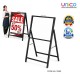 Portable Sidewalk A-Frame Advertising Sign Stand 120x80cm Iron