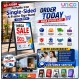 Portable Sidewalk A-Frame Advertising Sign Stand 120x80cm Iron