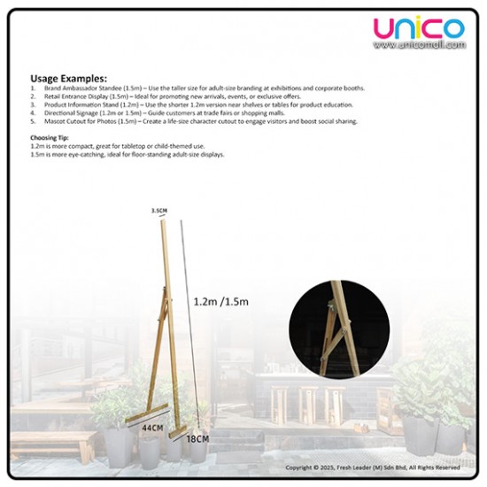 Promotional 1.2m Wooden Human Standee – Durable Cutout for Shops, Booths & Branding Promotional 1.2m Wooden Human Standee – Durable Cutout for Shops, Booths & Branding
