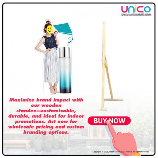 Promotional 1.5m Wooden Human Standee – Durable Cutout for Shops, Booths & Branding Promotional 1.5m Wooden Human Standee – Durable Cutout for Shops, Booths & Branding