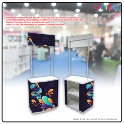 Folding Trade Show Promotion Table: Portable Counter Stand for Events