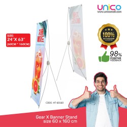 Gear X Banner Stand, Size 60*160cm