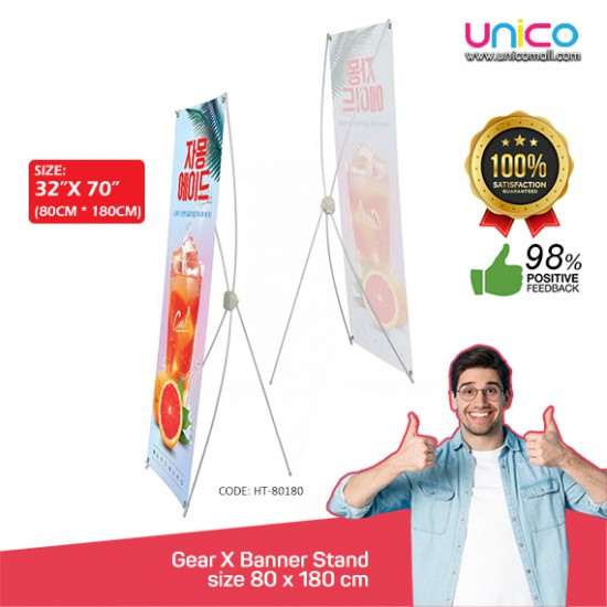 Gear X Banner Stand, Size 80*180cm