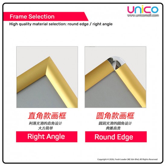 A2 Floor Poster Display Stand – Right Angle Frame with Weighted Base for Shops & Events (Silver / Black / Gold)