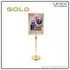 A2 Floor Poster Display Stand – Right Angle Frame with Weighted Base for Shops & Events (Silver / Black / Gold)