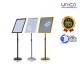 A3 Pedestal Display Stand – Freestanding Right Angle Sign Holder for Retail & Office Use