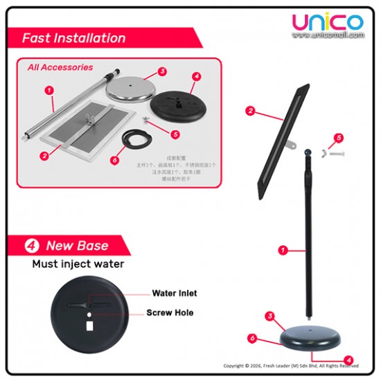 A3 Pedestal Display Stand – Freestanding Right Angle Sign Holder for Retail & Office Use