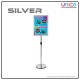 A3 Pedestal Display Stand – Freestanding Right Angle Sign Holder for Retail & Office Use