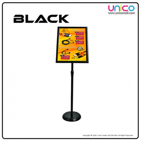 A3 Pedestal Display Stand – Freestanding Right Angle Sign Holder for Retail & Office Use