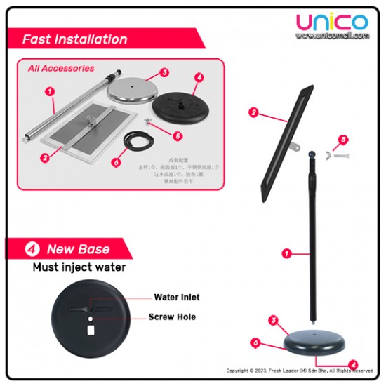 A4 Poster Display Stand Right Angle Frame Adjustable Sign Holder