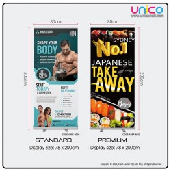Portable Aluminum Roll Up Banner – 80x200cm Display for Events & Promotions