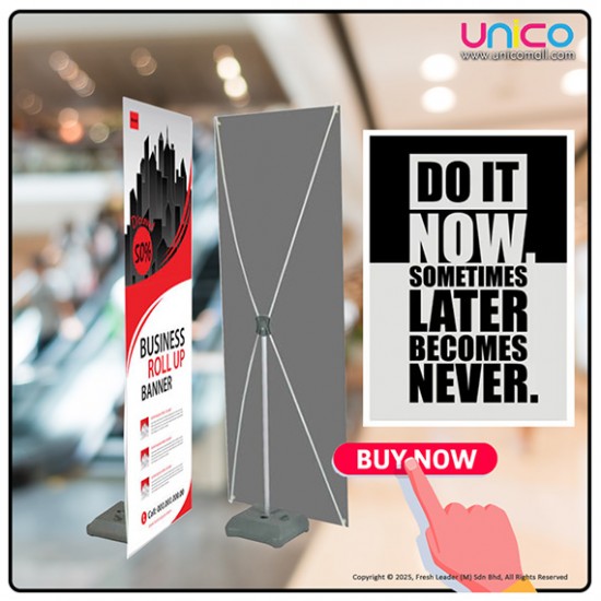 Indoor outdoor water injection X banner stand 60 x 160cm