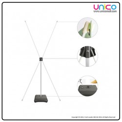 Indoor Outdoor X Banner Stand 80x180cm – Water-Fillable Base for Stable Advertising Display