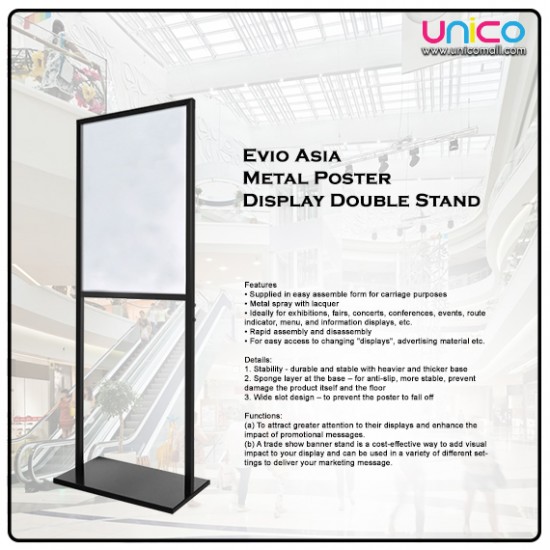 Metal Poster Display Double Stand 60x80cm Metal Poster Display Double Stand 60x80cm