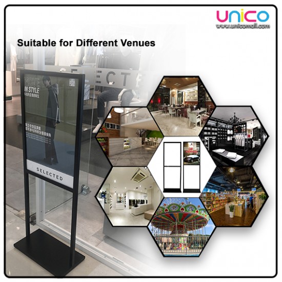 Metal Poster Display Double Stand 60x80cm Metal Poster Display Double Stand 60x80cm