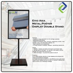 Durable 90cm x 65cm Metal Poster Display Stand – Portable Sign Holder Frame