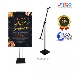 Oblique Design Double Display Stand - Adjustable & Black | Unicomall