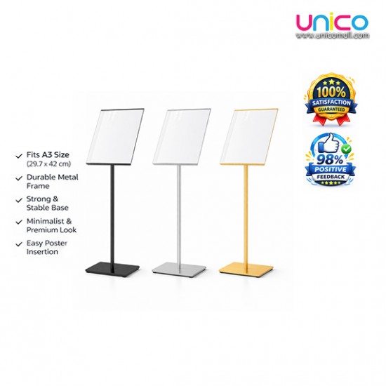 Premium A3 Sign Stand Frameless Poster Holder with Quick Change