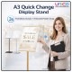 Premium A3 Sign Stand Frameless Poster Holder with Quick Change
