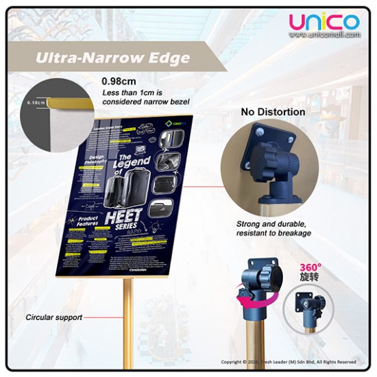 Premium A3 Sign Stand Frameless Poster Holder with Quick Change