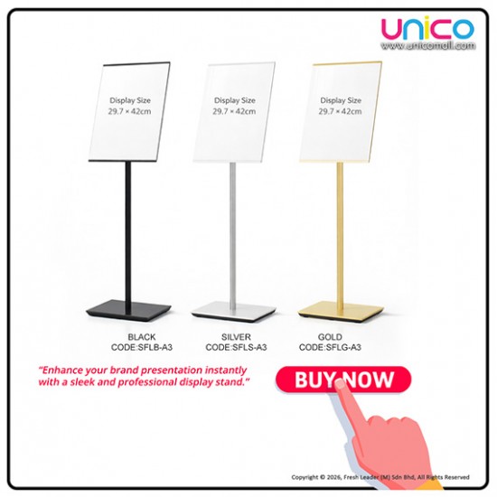 Premium A3 Sign Stand Frameless Poster Holder with Quick Change