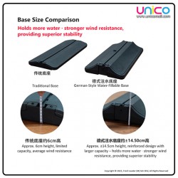 Heavy Duty 60x90cm Water-Filled Sign Stand – Aluminum Outdoor Display Frame with Wheels