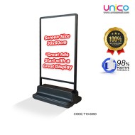 Heavy Duty 60x90cm Water-Filled Sign Stand – Aluminum Outdoor Display Frame with Wheels