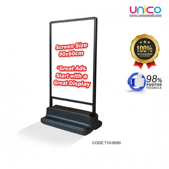 Heavy Duty 60x90cm Water-Filled Sign Stand – Aluminum Outdoor Display Frame with Wheels Heavy Duty 60x90cm Water-Filled Sign Stand – Aluminum Outdoor Display Frame with Wheels
