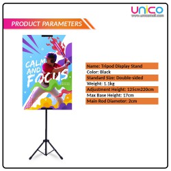 Evio Asia Premium Tripod Display Stand T Bunting Banner Advertising Double Sided