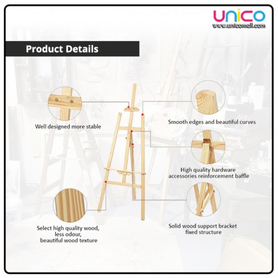 Professional Art Supplies: 150cm Wooden Painting Easel | Unicomall
