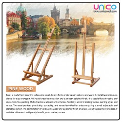 Artistic Pine Wood Easel Stand for Paintings - Display Your Masterpieces