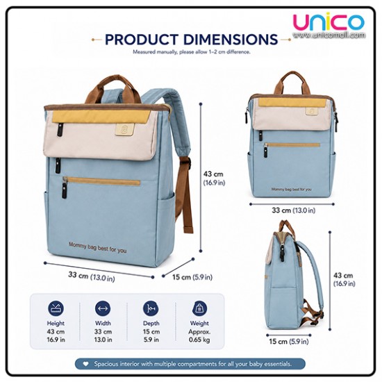 Large Capacity Multi-Function Diaper Backpack Travel Baby Bag