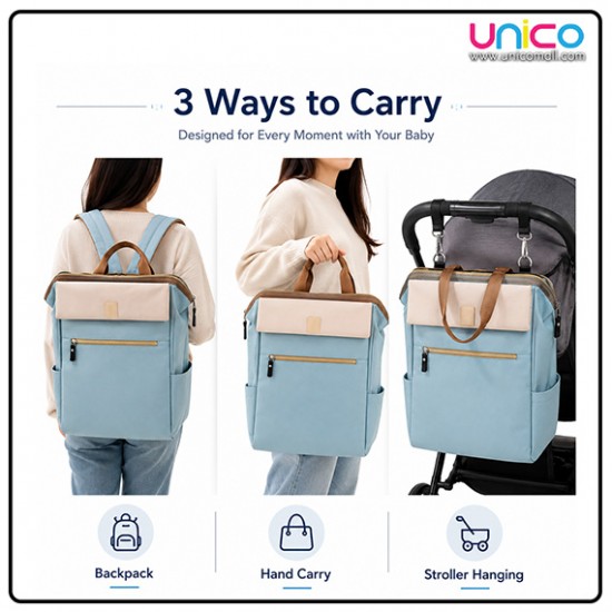 Large Capacity Multi-Function Diaper Backpack Travel Baby Bag