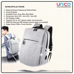Affordable Laptop Backpack with USB Charging Port – Everyday School & Office Bag (14–15.6 Inch)