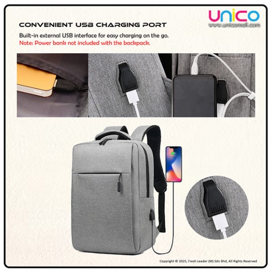 Affordable Laptop Backpack with USB Charging Port – Everyday School & Office Bag (14–15.6 Inch)