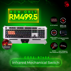 Bloody Light Strike Infrared Switch Mechanical Keyboard B740A