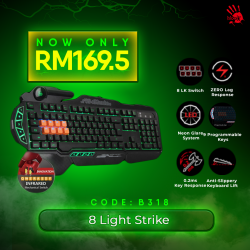Bloody Light Strike 8-Infrared Switch Gaming Keyboard B318
