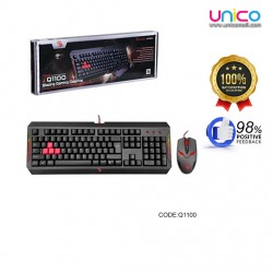 Bloody Q1100 Gaming Keyboard & Mouse – RGB Lighting, Water-Resistant, Adjustable DPI