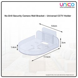 Easy Install No-Drill CCTV Camera Wall Mount – Universal Indoor Security Camera Holder