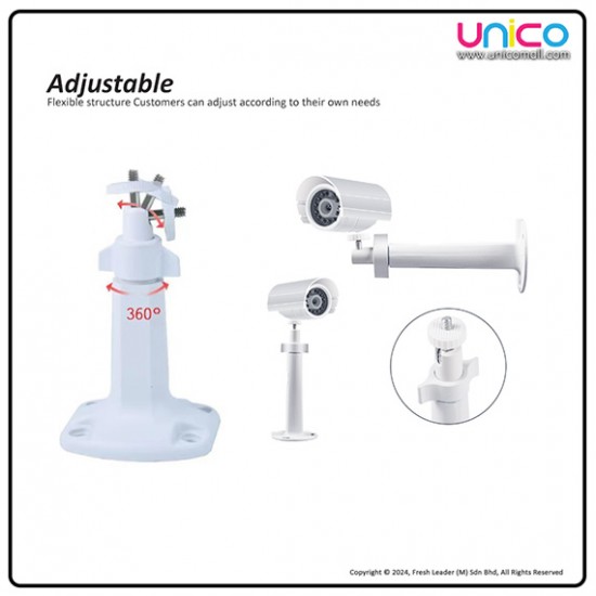 Adjustable IP Camera Wall Mount Bracket – 190mm & 150mm Height x 84mm Width for Secure Surveillance Adjustable IP Camera Wall Mount Bracket – 190mm & 150mm Height x 84mm Width for Secure Surveillance
