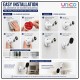 Security Camera Wall Mount Bracket with 3M Adhesive & Screws