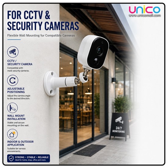 Security Camera Wall Mount Bracket with 3M Adhesive & Screws