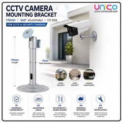 CCTV Camera Mounting Bracket 170mm 360° Adjustable Wall Mount