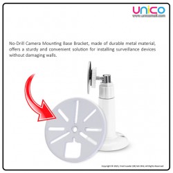 No-Drill Camera Mounting Base Bracket – Durable Metal for Easy Surveillance Device Installation