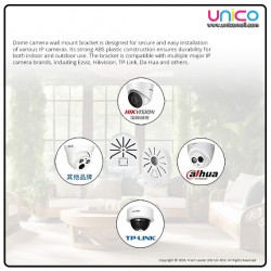 Dome CCTV Camera Wall Mount Bracket – Secure Mount, 100x75x125mm & 100x135x160mm